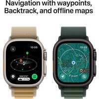 Apple Watch Ultra 2 LTE 49 мм (титановый корпус, черный/черный, ремешок из эластомера M) Image #7