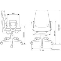 Бюрократ CH-W545 (синий) Image #5