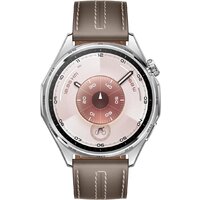 Huawei Watch GT 6 46 мм (серебристый, с коричневым кожаным ремешком, международная версия) Image #2