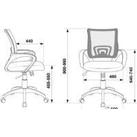 Бюрократ CH-695N/BL/TW-11 (черный/синий) Image #6