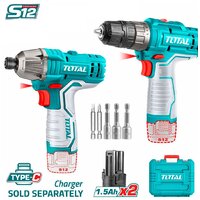 Total TOSLI240586 (шуруповерт, винтоверт, 2 АКБ, кейс)