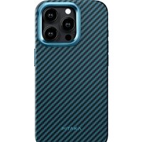 Pitaka MagEZ Case 4 для iPhone 15 Pro (1500D twill, черный/синий)