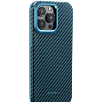 Pitaka MagEZ Case 4 для iPhone 15 Pro (1500D twill, черный/синий) Image #3