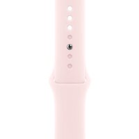 Apple Watch Series 9 45 мм (алюминиевый корпус, розовый/розовый, спортивный силиконовый ремешок M/L) Image #3
