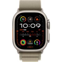 Apple Watch Ultra 2 LTE 49 мм (титановый корпус, титановый/оливковый, текстильный ремешок размера L) Image #2
