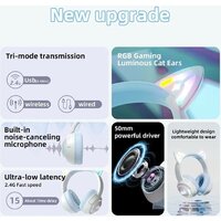 Onikuma GT838 Cat Ear (белый/голубой) Image #4