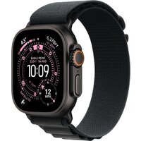 Apple Watch Ultra 3 LTE 49 мм (титановый корпус, черный/черный, текстильный ремешок размера L) Image #1