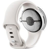 Google Pixel Watch 2 LTE (глянцевый серебристый/фарфор, спортивный силиконовый ремешок) Image #3