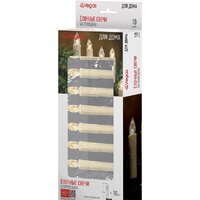 Vegas Елочные свечи на клипсах с пультом (белый теплный) 10 шт