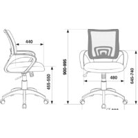 Бюрократ CH-695N/OR/TW-11 (черный/оранжевый) Image #5