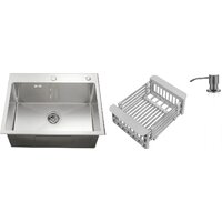 Schtoff Best Silver 6050 + коландер KR-1 GREY + дозатор SD-1 GREY