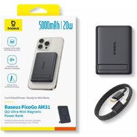 Baseus PicoGo AM31 Mini Magnetic Power Bank with Stand 20W 5000mAh (черный) Image #8