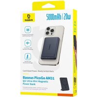 Baseus PicoGo AM31 Mini Magnetic Power Bank with Stand 20W 5000mAh (черный) Image #9