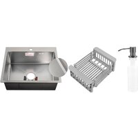 Schtoff Best Decor Silver 6050 + коландер KR-1 GREY + дозатор SD-1 GREY