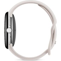 Google Pixel Watch 4 LTE 45 мм (глянцевый серебристый/фарфор, спортивный силиконовый ремешок) Image #4