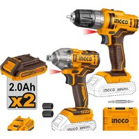 Ingco COSLI230702 (шуруповерт, гайковерт, 2 АКБ, кейс)