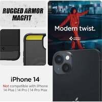 Spigen Rugged Armor (MagFit) для iPhone 14 ACS05036 (черный) Image #13