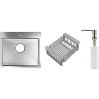 Schtoff Best Decor Silver 5050 + коландер KR-1 Grey + дозатор SD-1 SILVER