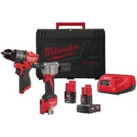 Milwaukee M12 FPP2D2-422X 4933480593 (шуруповерт, заклепочник, 2 АКБ, кейс)