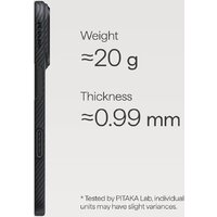 Pitaka Ultra-Slim для iPhone 17 Pro Max (600D Black/Grey Twill) Image #3