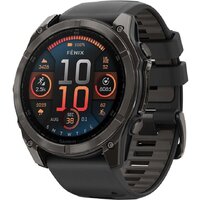 Garmin Fenix 8 Sapphire 51мм (угольно-серый DLC, пепельно-черный силиконовый ремешок) Image #1