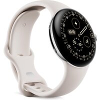 Google Pixel Watch 4 41 мм (глянцевый серебристый/фарфор, спортивный силиконовый ремешок) Image #2