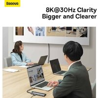 Baseus Metal Gleam Series 12-in-1 Multifunctional Type-C Hub Docking Station WKWG020213 Image #9