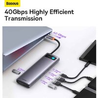 Baseus Metal Gleam Series 12-in-1 Multifunctional Type-C Hub Docking Station WKWG020213 Image #8