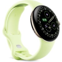 Google Pixel Watch 4 41 мм (глянцевый золотистый/лемонграсс, спортивный силиконовый ремешок) Image #2