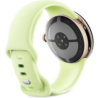 Google Pixel Watch 4 41 мм (глянцевый золотистый/лемонграсс, спортивный силиконовый ремешок) Image #5