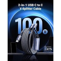 Ugreen US561 35087USB Type-C - USB Type-C x3 (1.5 м, черный) Image #5