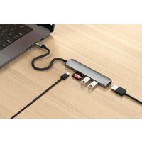 Satechi 6-in-1 USB-C Slim Multiport Adapter ST-P6SM (серый) Image #4