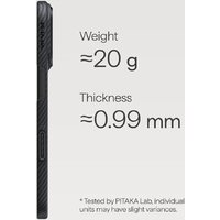 Pitaka Ultra-Slim для iPhone 17 Pro (600D Black/Grey Twill) Image #3