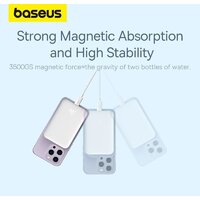 Baseus Magnetic Mini Air Wireless Fast Charge Power Bank 20W 10000mAh (белый) Image #16